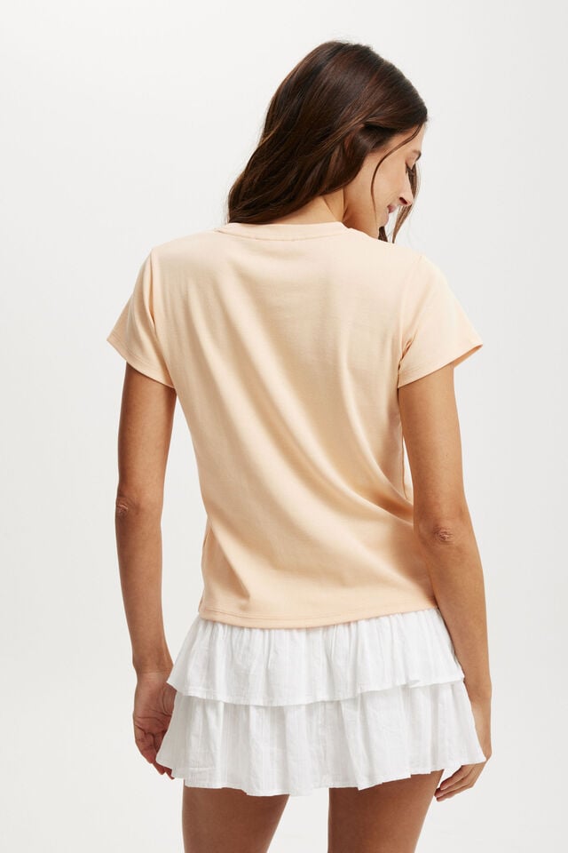 Cotton On 90S Baby Tee Peach Puff