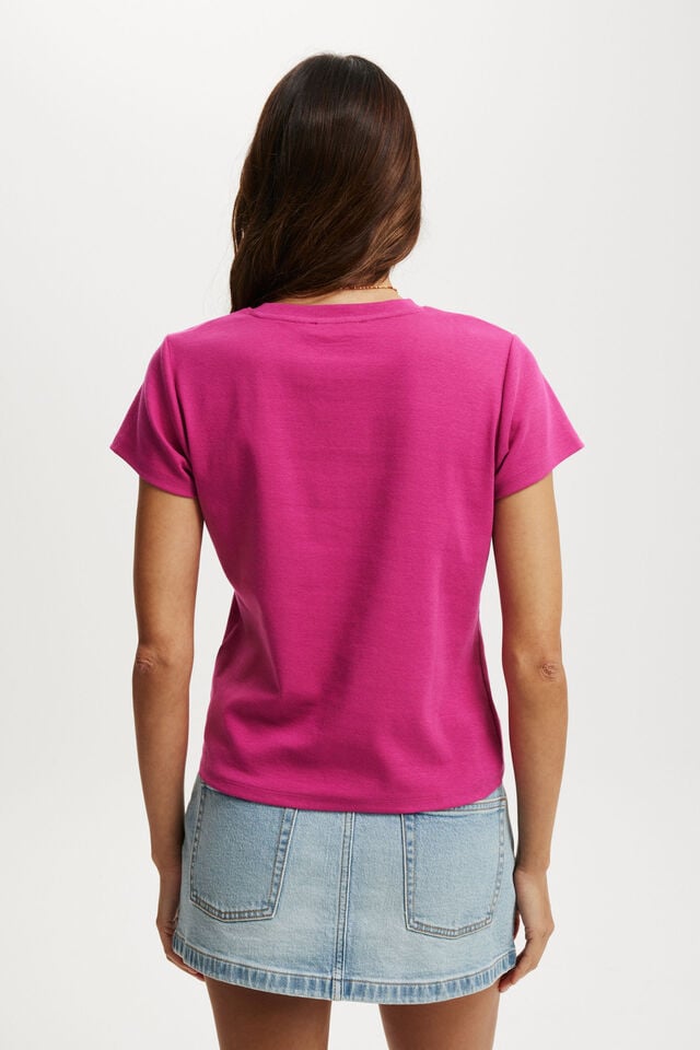 Cotton On 90S Baby Tee Raspberry Royale