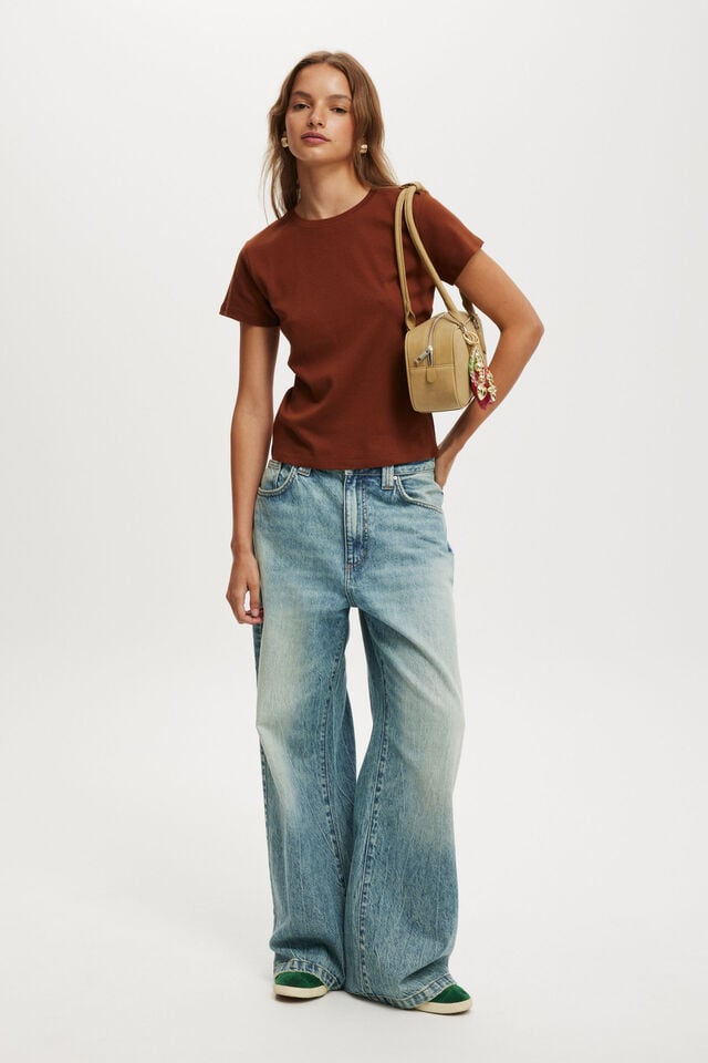 Cotton On 90S Baby Tee Russet