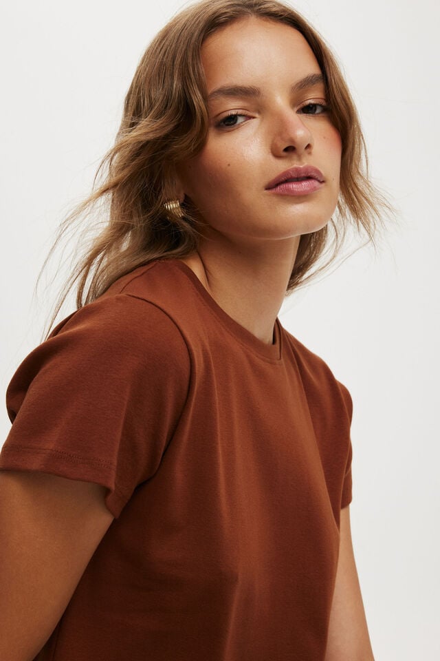 Cotton On 90S Baby Tee Russet