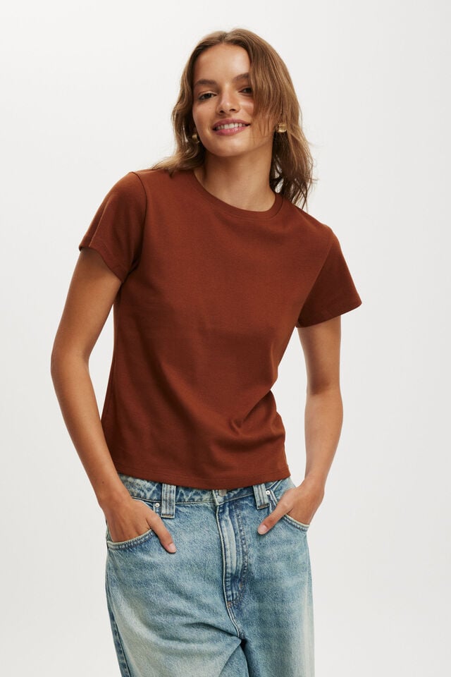 cotton on 90S Baby Tee russet