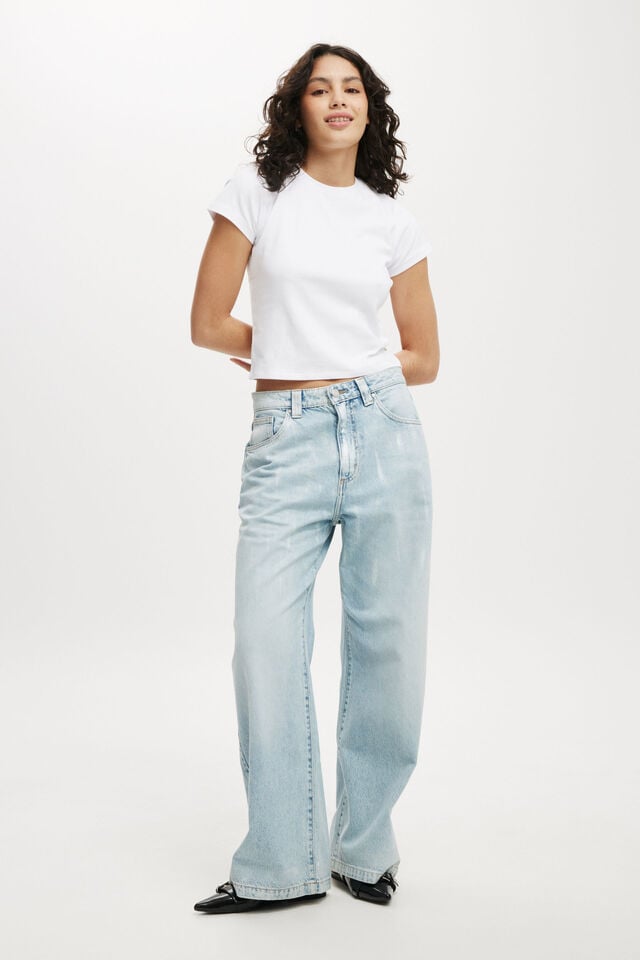 Cotton On 90S Baby Tee White