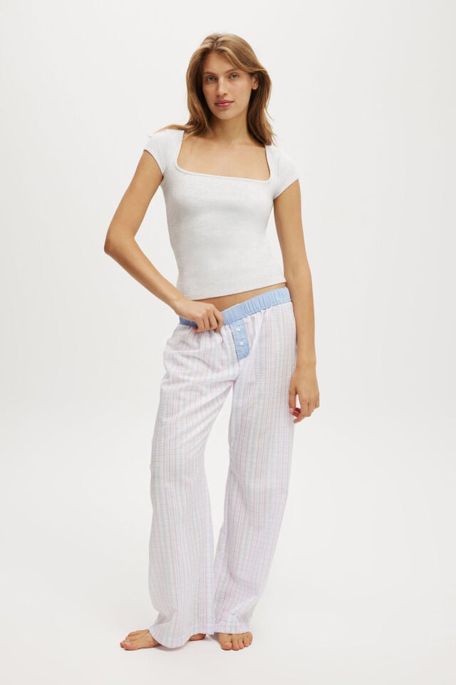 Cotton On 90S Scoop Neck Tee Light Grey Marle