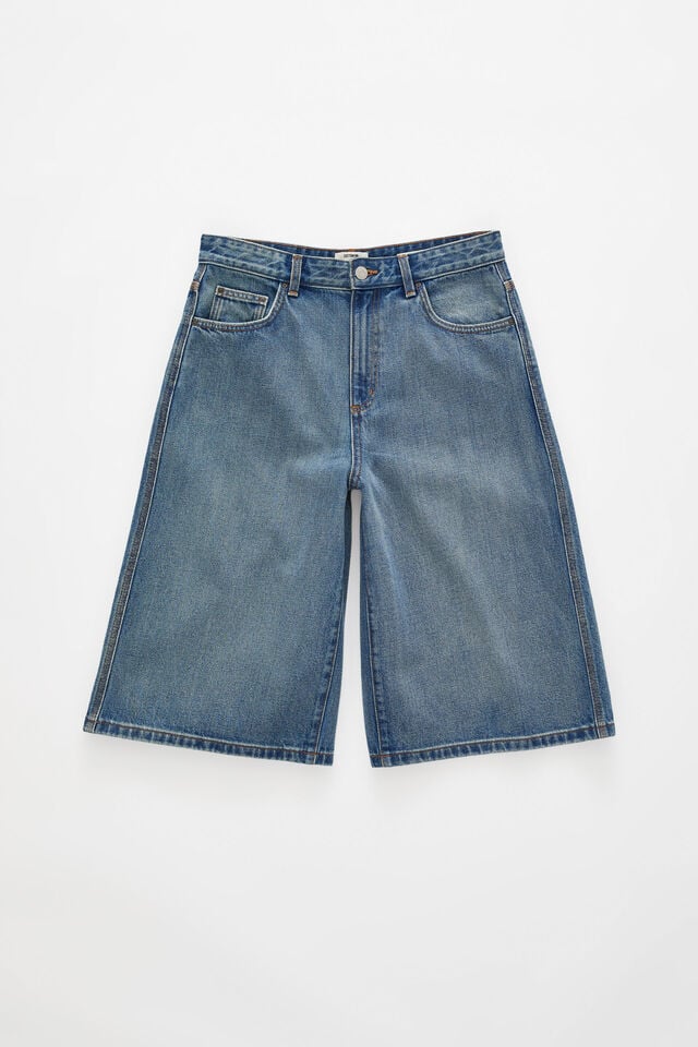 Cotton On 91 Baggy Denim Jort 1991 Stars Len Blue