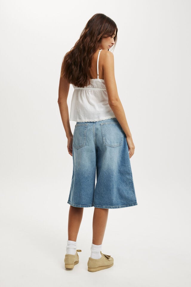 Cotton On 91 Baggy Denim Jort Blue Haze