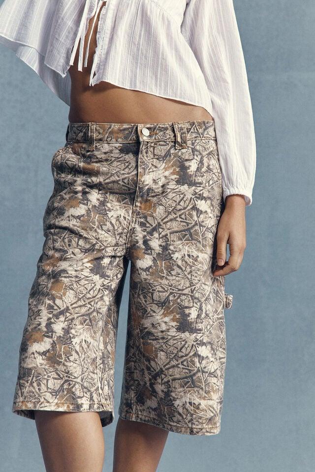 Cotton On 91 Baggy Denim Jort Camo/carpenter