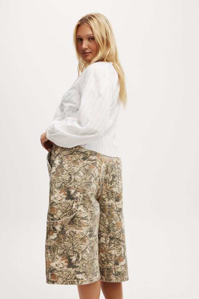 Cotton On 91 Baggy Denim Jort Camo/carpenter
