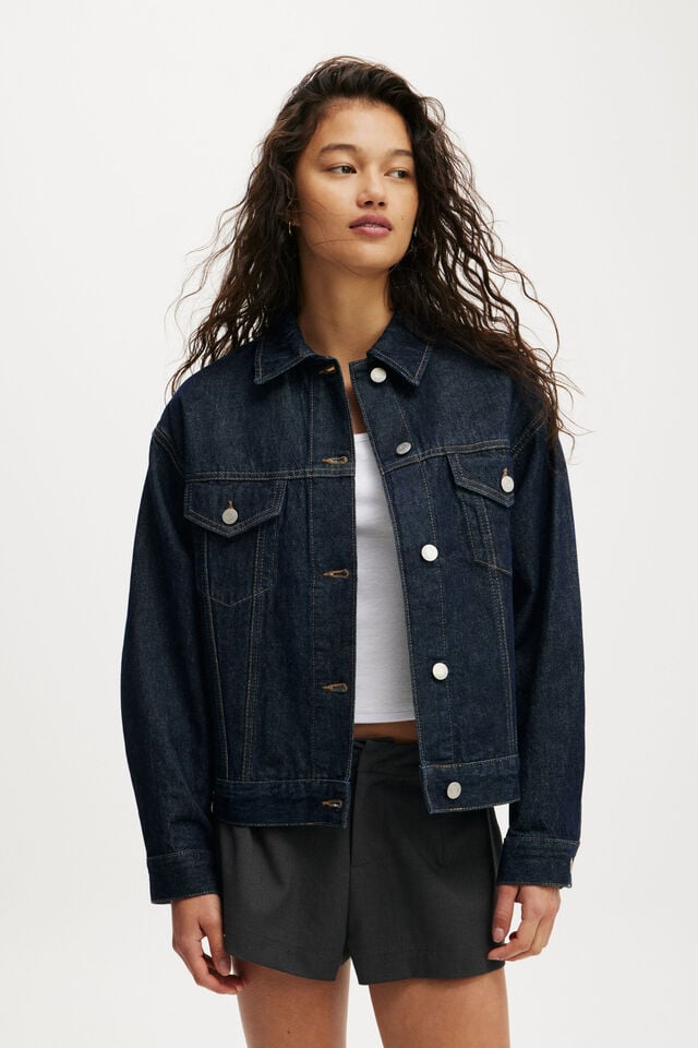 cotton on 91 Denim Jacket shutter blue