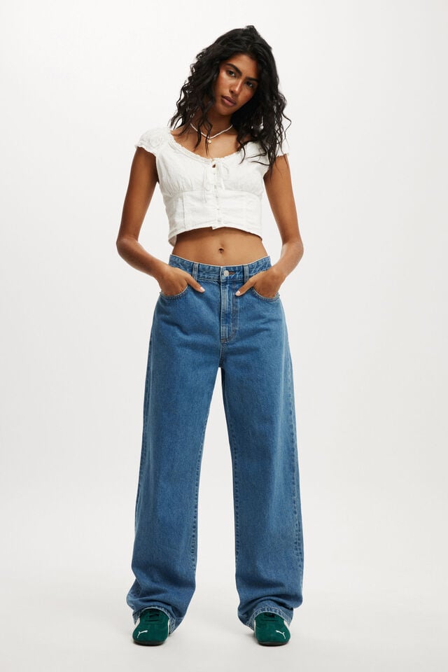 cotton on 91 Straight Jean celeste blue