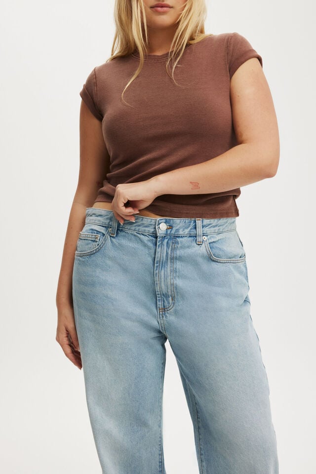 Cotton On 91 Straight Jean Rush Blue