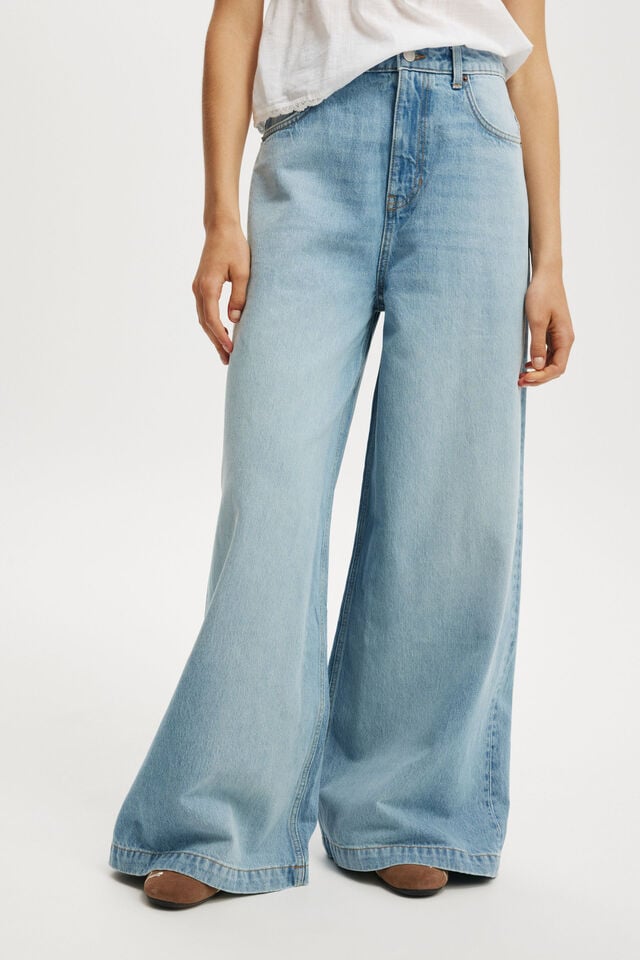 Cotton On 91 Wide Jean Cassette Blue