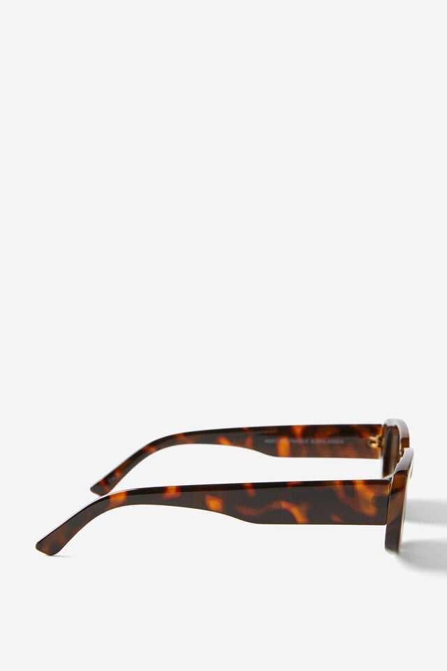 Cotton On Abby Rectangle Sunglasses Deep Tort