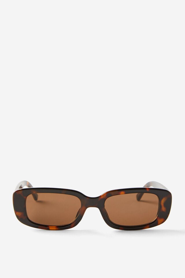 cotton on Abby Rectangle Sunglasses deep tort