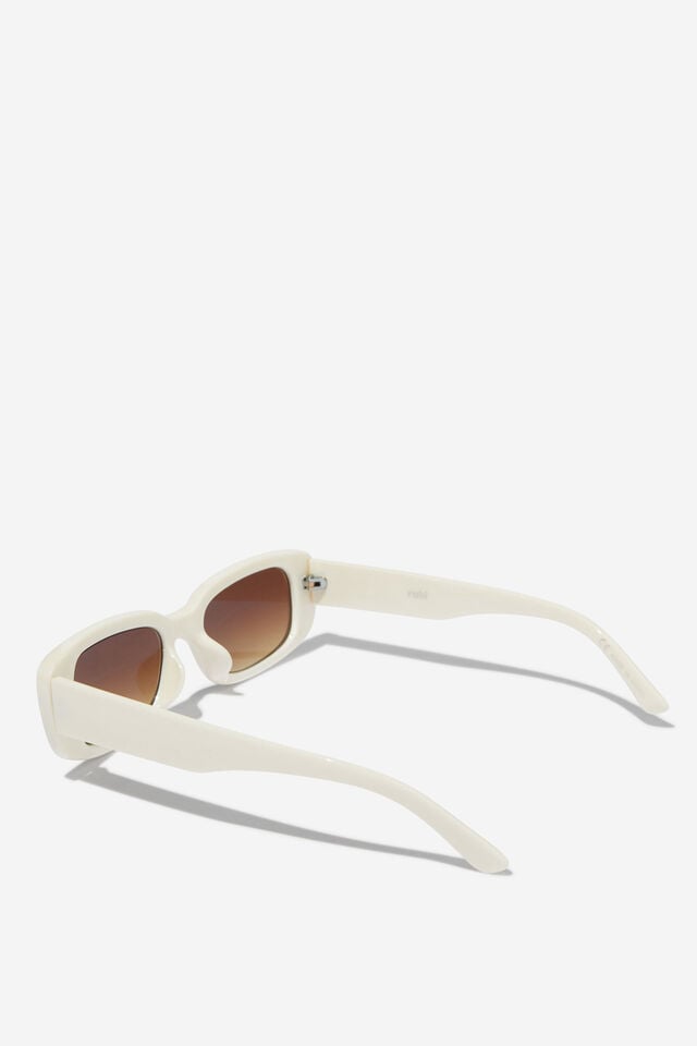 Cotton On Abby Rectangle Sunglasses Ivory