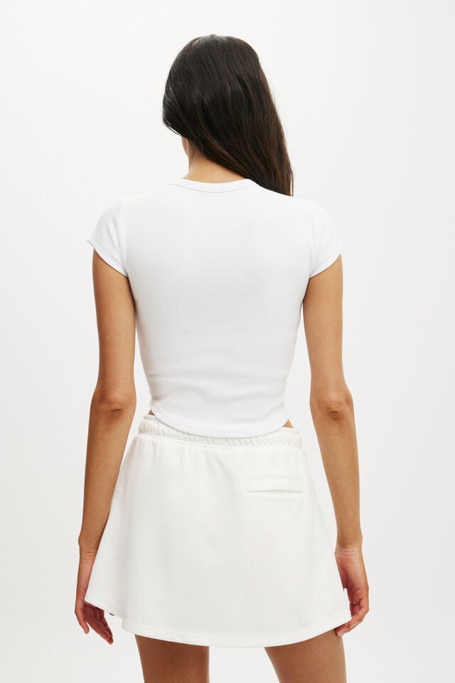 Cotton On Active Curved Hem Baby Tee White