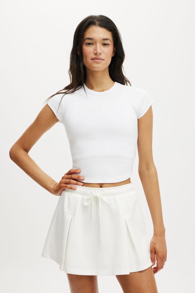 cotton on Active Curved Hem Baby Tee white