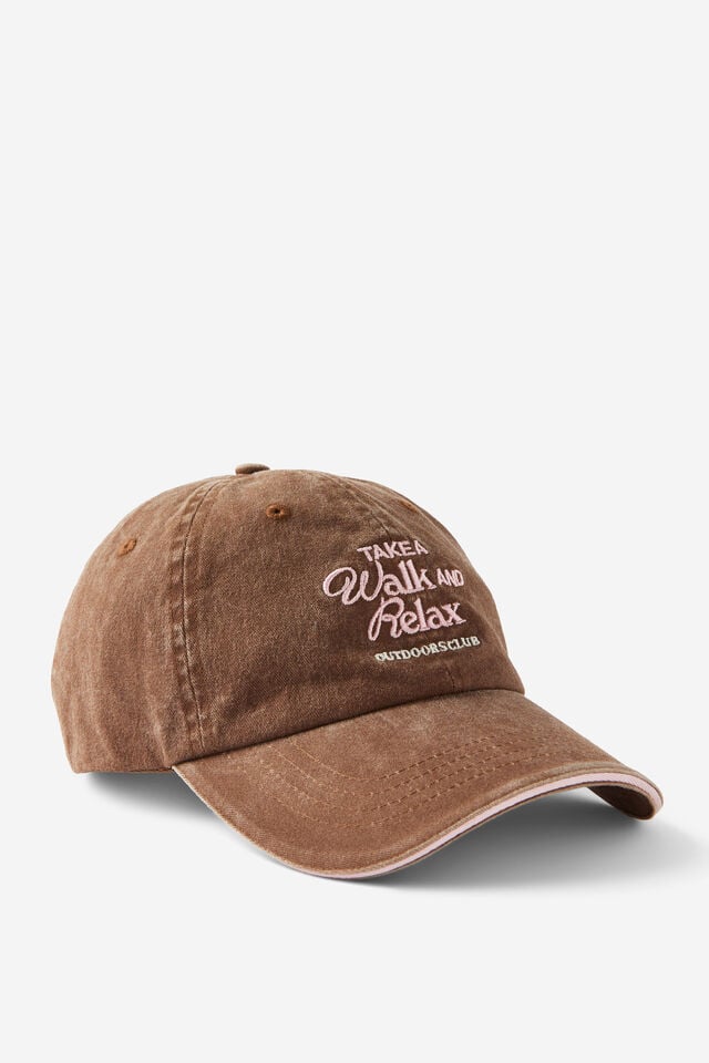 cotton on Active Graphic Cap deep taupe wellbeing