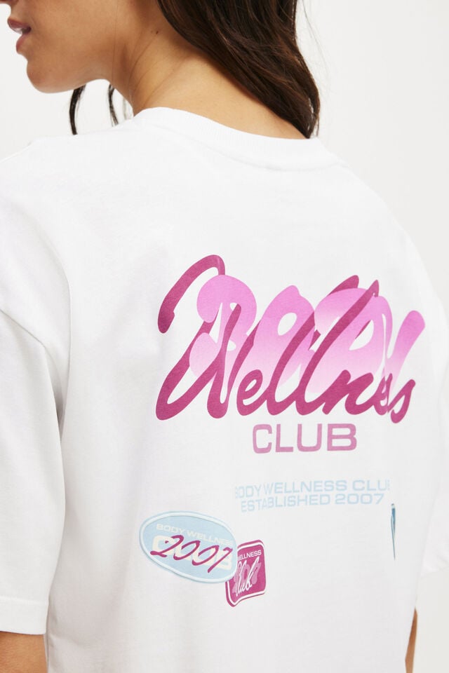 Cotton On Active Graphic Tee White/bwc Interlaced