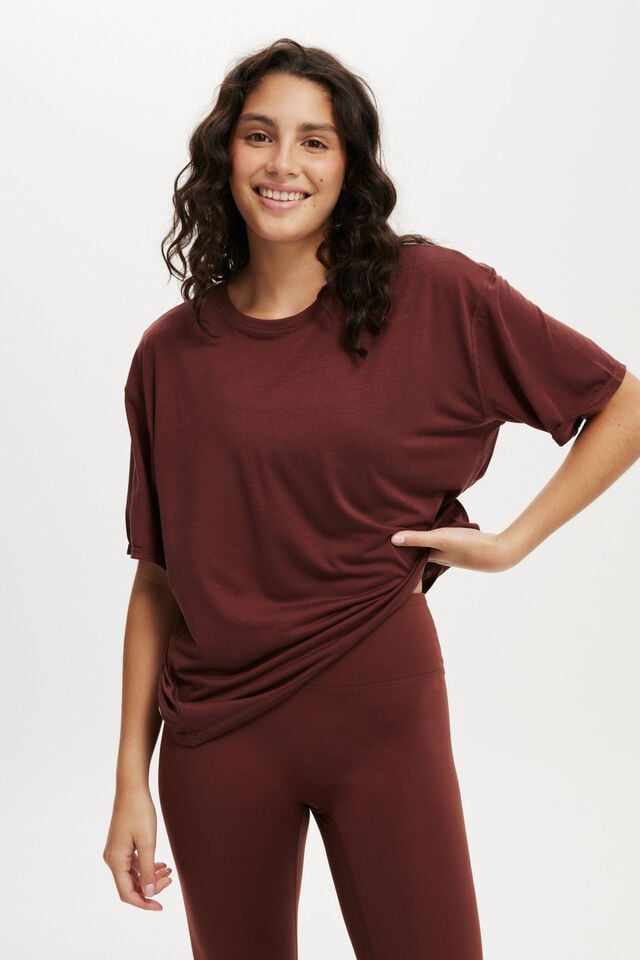 Cotton On Active Lightweight Tshirt Cappuccino