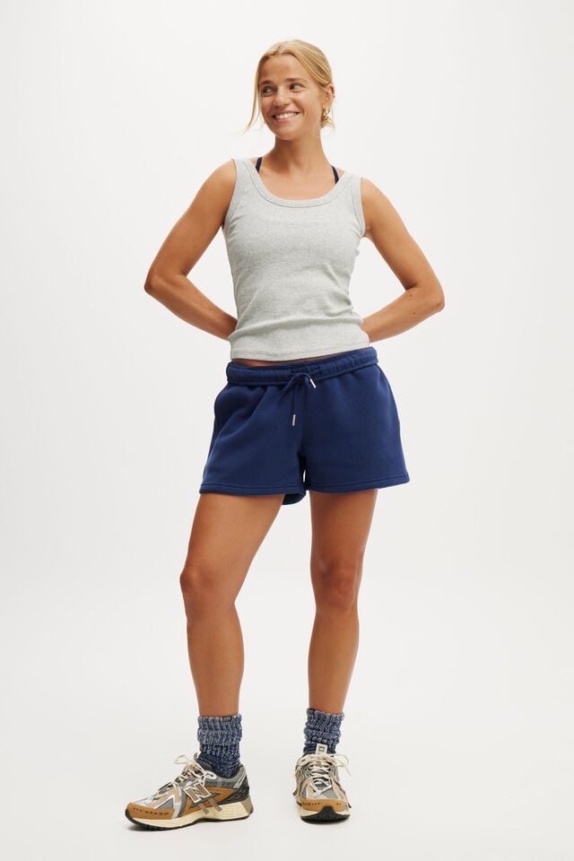 Cotton On Active Rib Tank Grey Marle