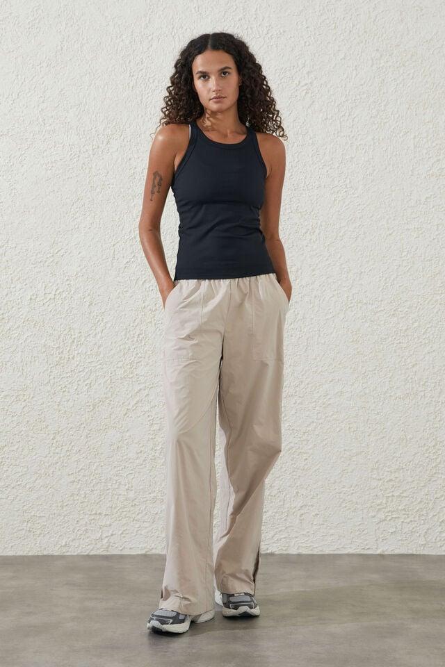 Cotton On Active Rib Thin Racer Tank Black