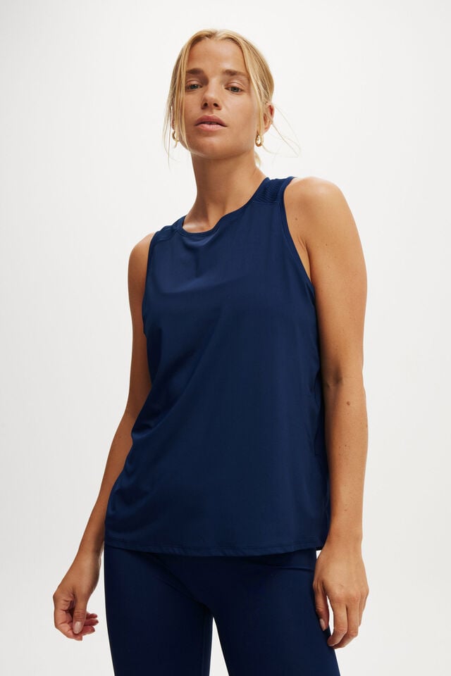 Cotton On Active Tank Heritage Blue
