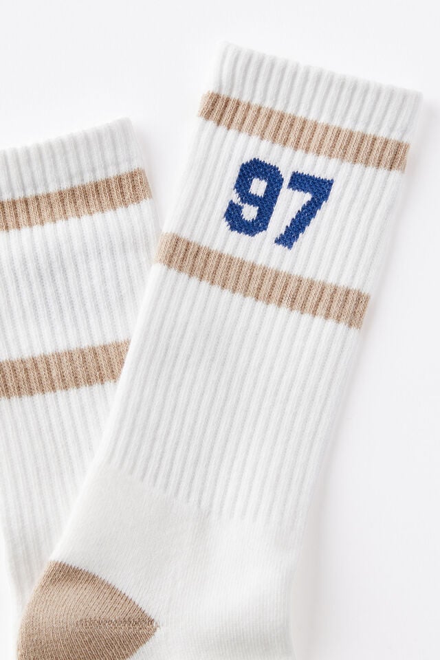 Cotton On Active Tube Sock 97/coconut Milk Taupe