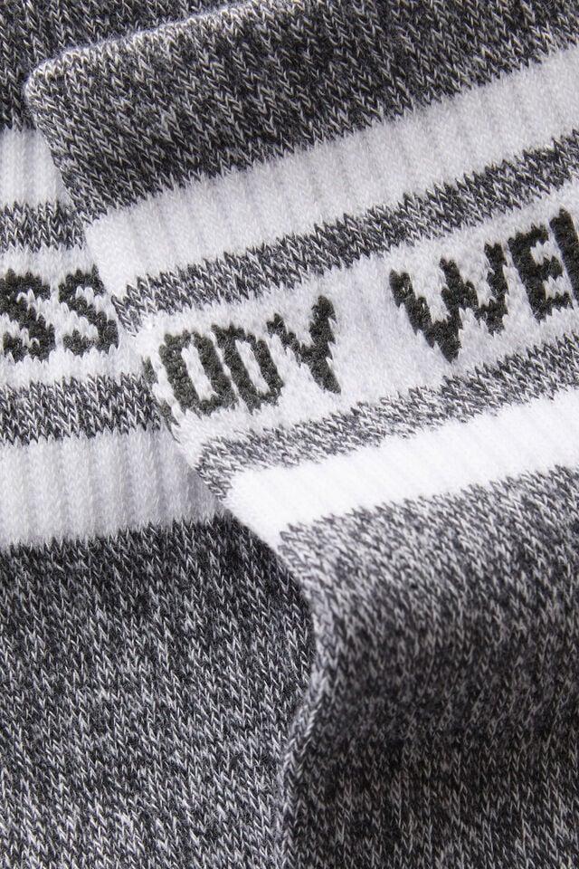 Cotton On Active Tube Sock Charcoal Marle Bwc