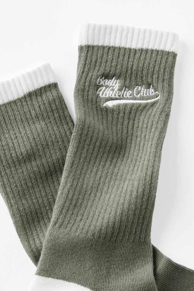 Cotton On Active Tube Sock Iceberg/green Multi Bac