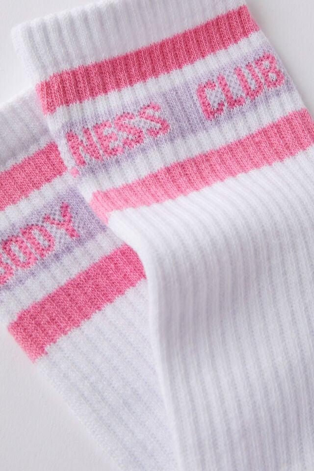 Cotton On Active Tube Sock Sachet Pink/ Lilac Bwc