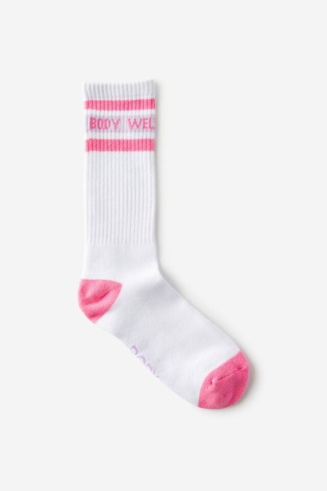 Cotton On Active Tube Sock Sachet Pink/ Lilac Bwc