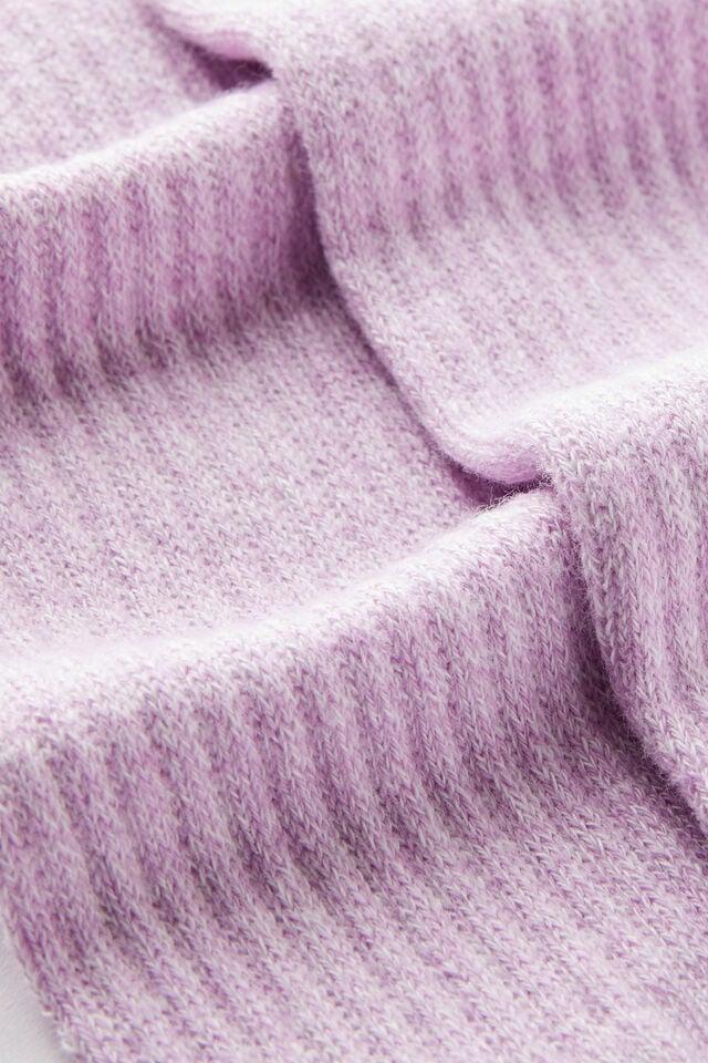 Cotton On Active Tube Sock Violet Tulle Marle