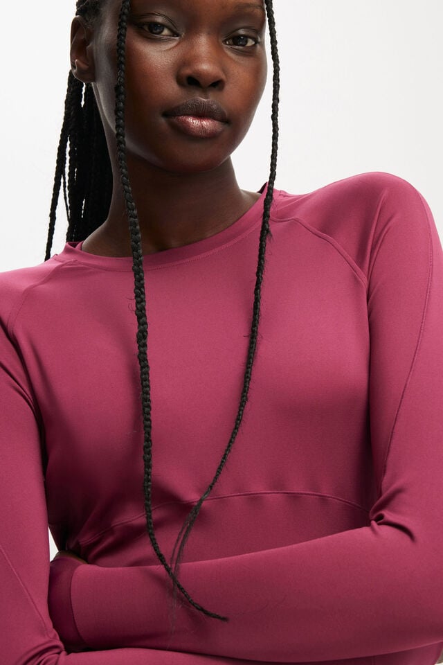 Cotton On Active Workout Longsleeve Sangria