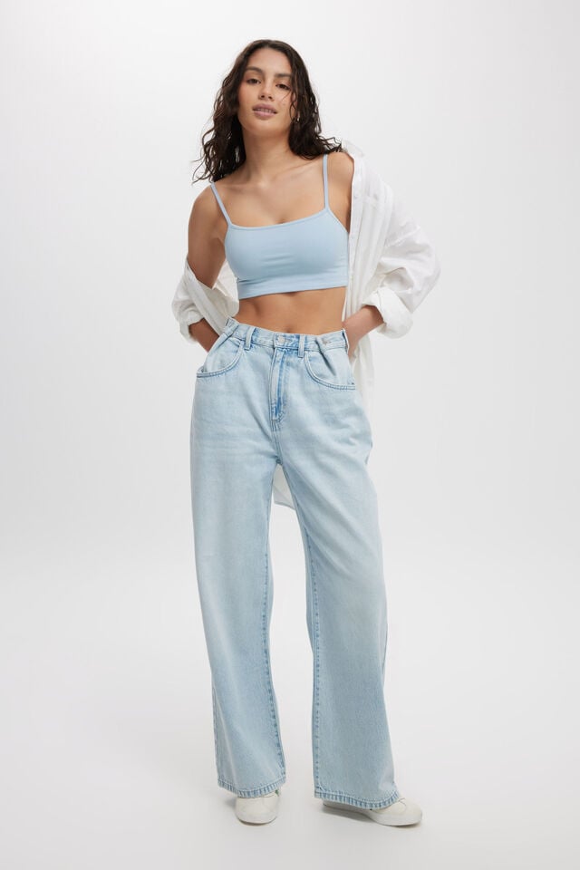 cotton on Adjustable Wide Jean crystal blue
