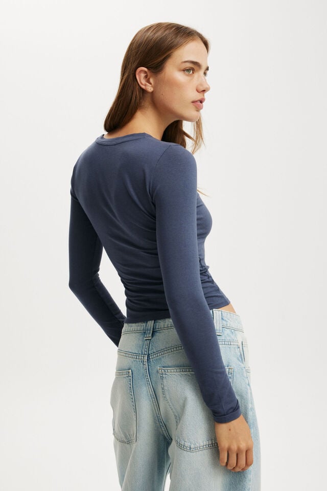 Cotton On All Day Crew Long Sleeve Collegiate Navy