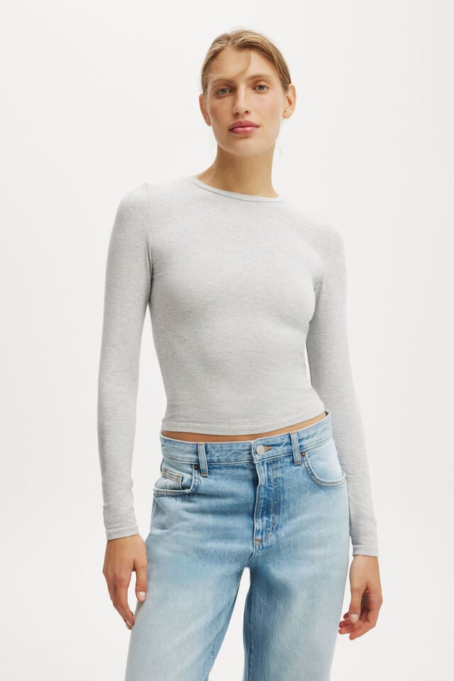 cotton on All Day Crew Long Sleeve grey marle