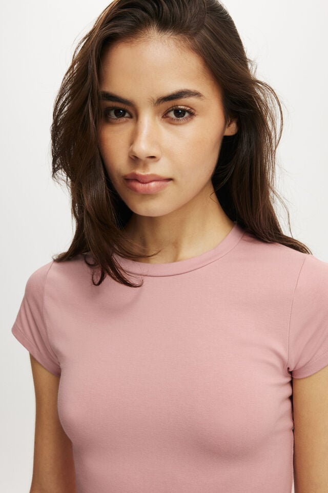 Cotton On All Day Crew Tee Almond Rose