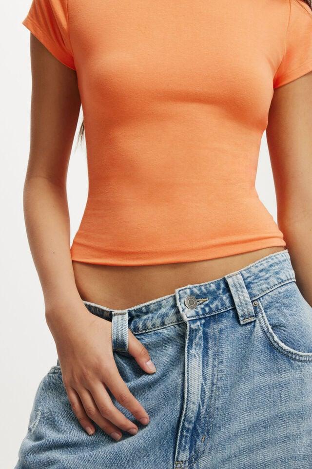 Cotton On All Day Crew Tee Apricot Fizz