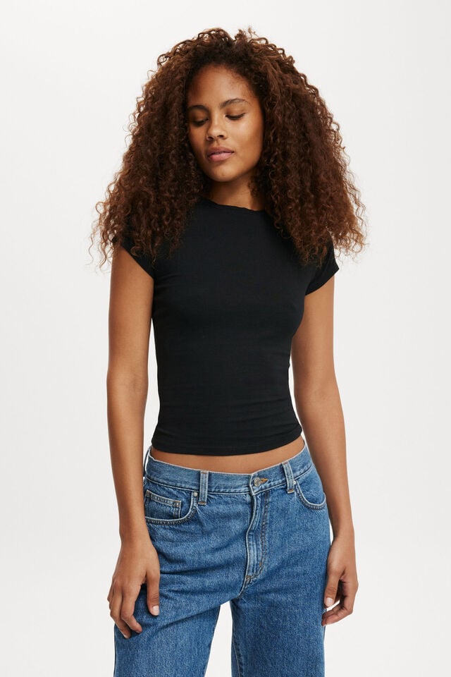 cotton on All Day Crew Tee black