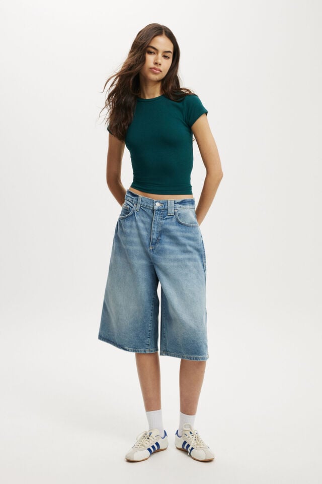 Cotton On All Day Crew Tee Dark Ivy