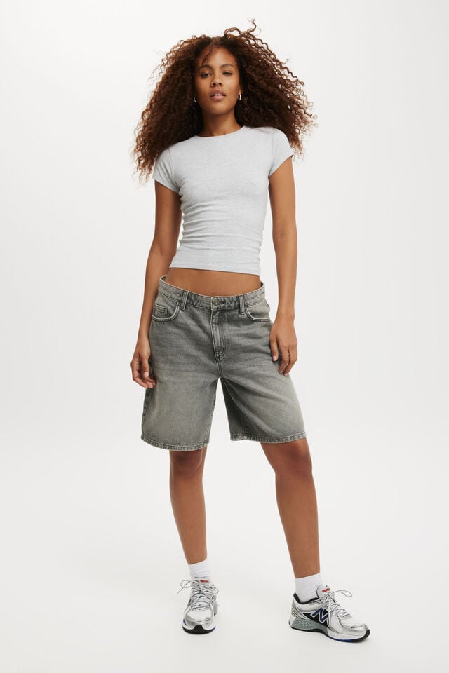 Cotton On All Day Crew Tee Grey Marle