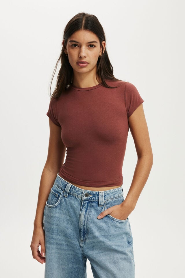 cotton on All Day Crew Tee henna haze