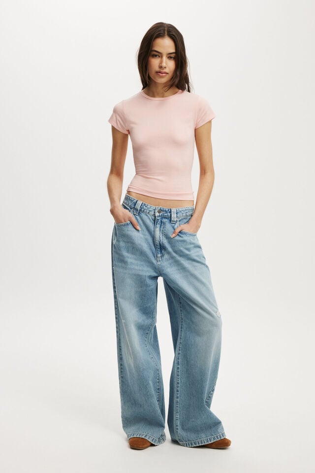 Cotton On All Day Crew Tee Peach Spritz