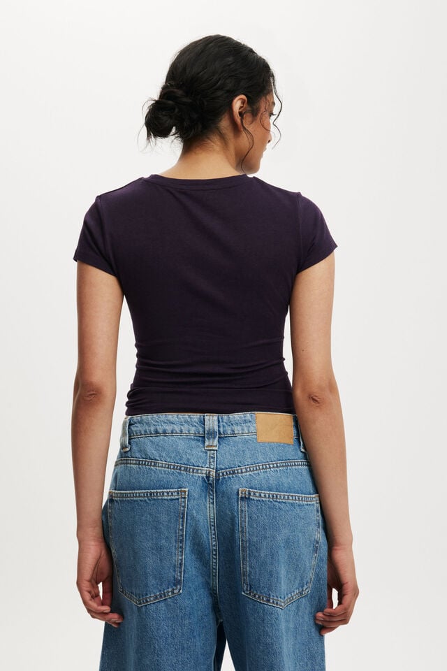 Cotton On All Day Crew Tee Velvet Currant