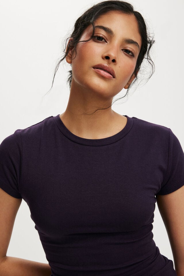 Cotton On All Day Crew Tee Velvet Currant