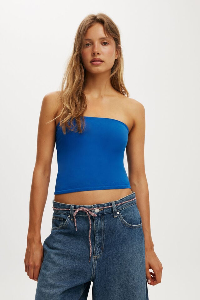 cotton on All Day Tube Top berkshire blue