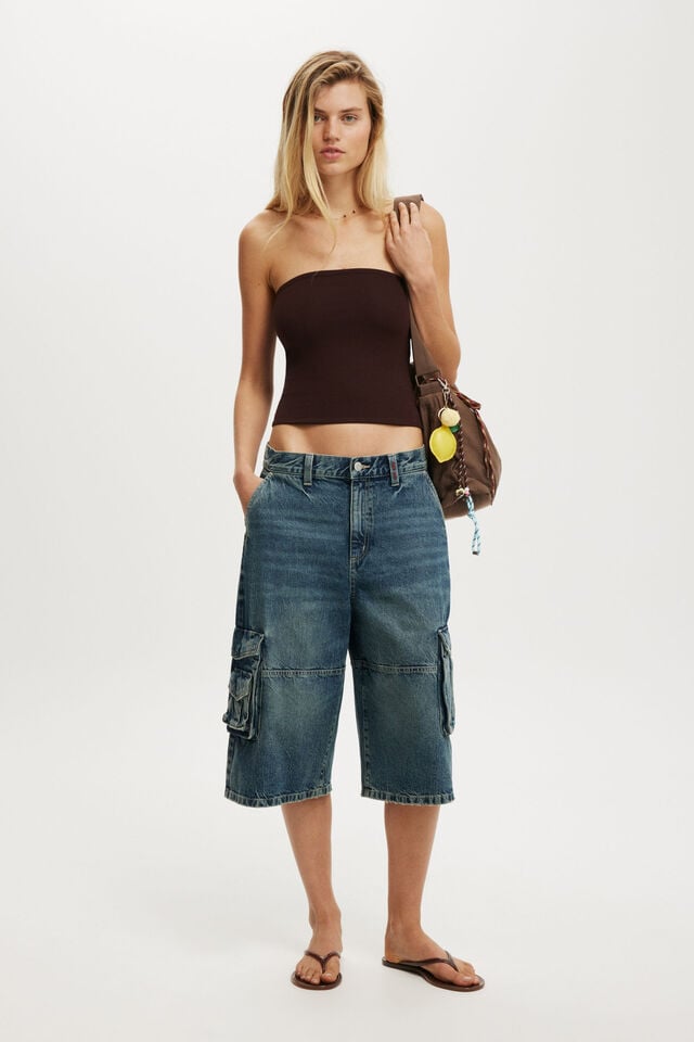 Cotton On All Day Tube Top Dark Oak