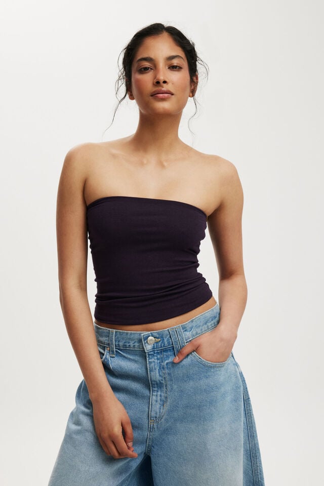 cotton on All Day Tube Top velvet currant