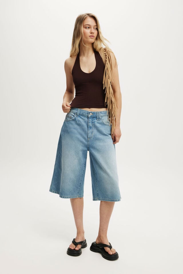 Cotton On All Day V Neck Halter Dark Oak