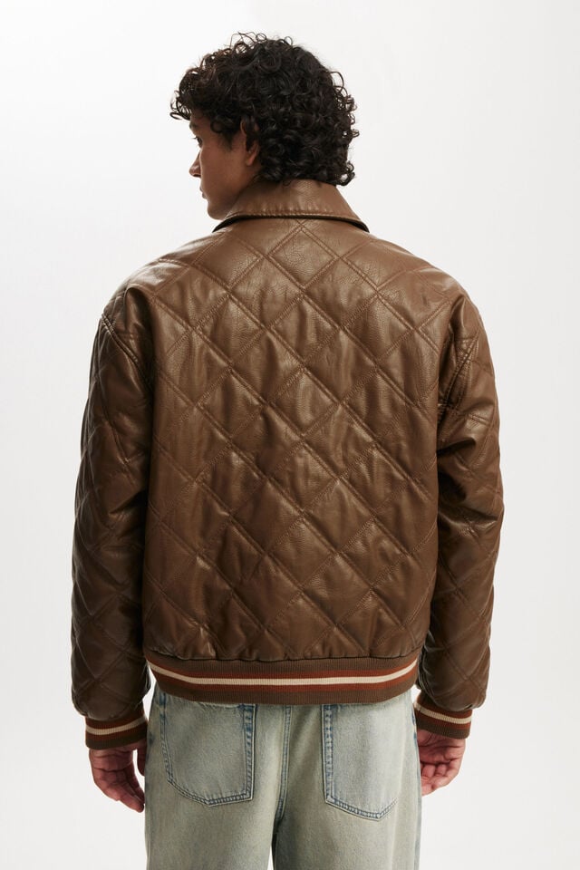 Cotton On Applique Bomber Jacket Brown